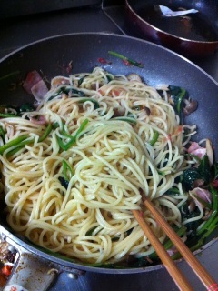 梅ジャコパスタ