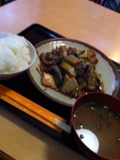 なす肉味噌炒め